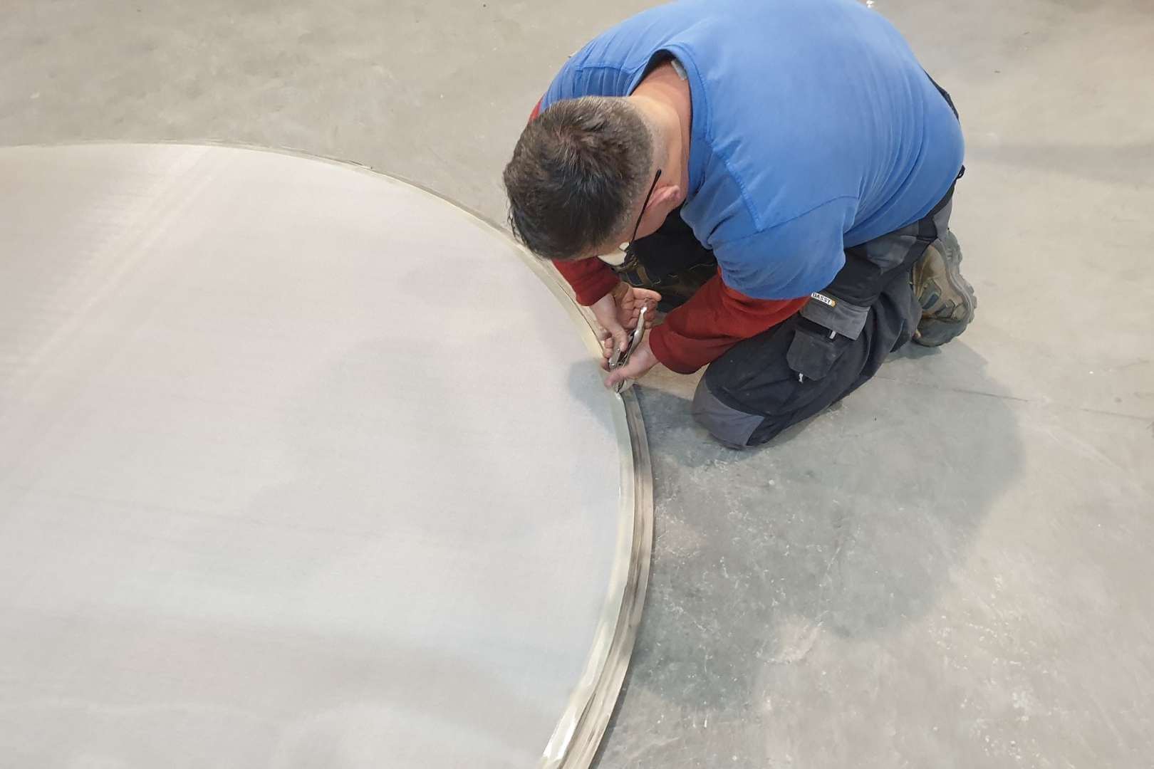 Trilzeef met vervangen filtergaas na revisie