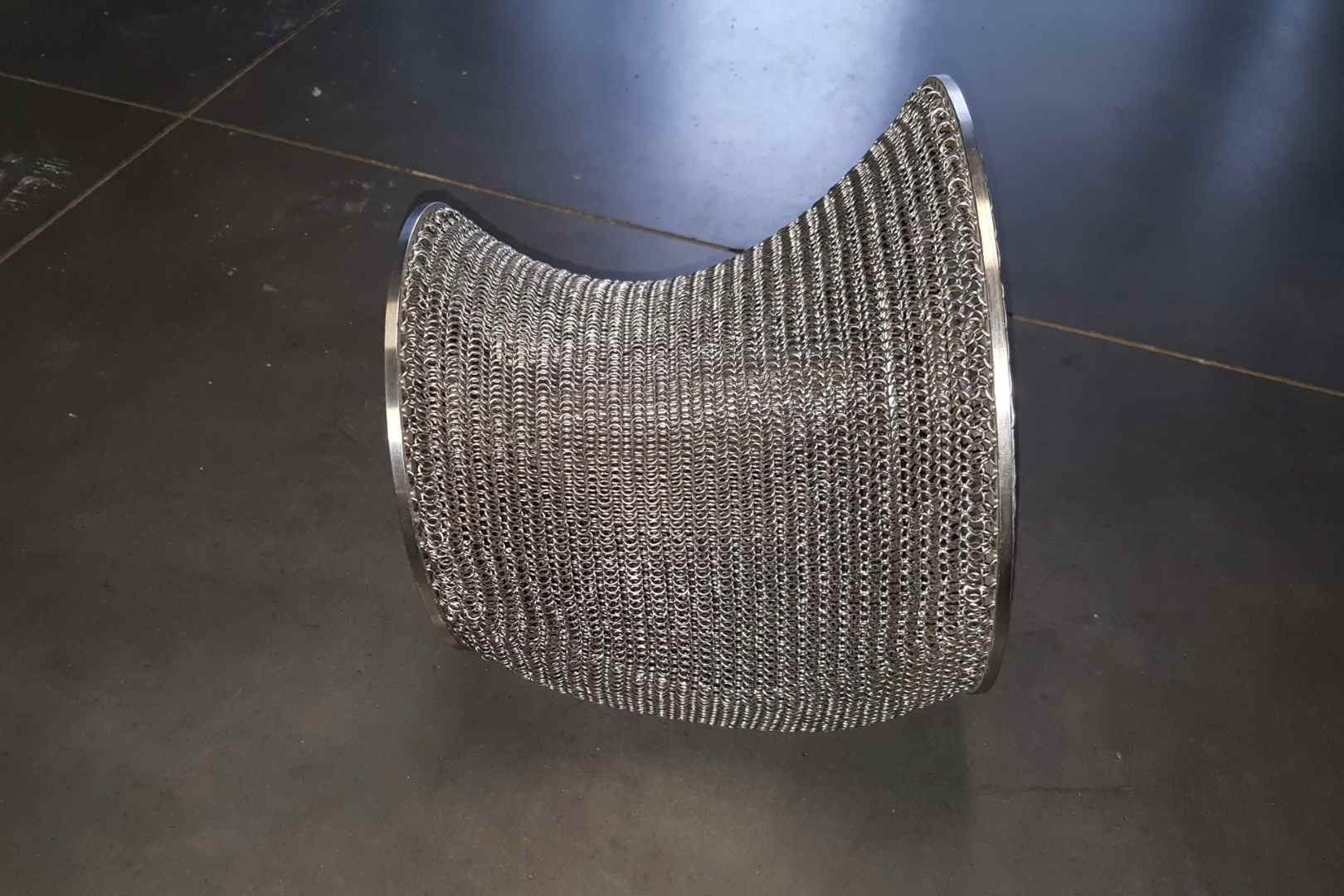 Metalen spiraalgordijn op rol voor architecturale toepassingen, afscherming en decoratieve afscheiding