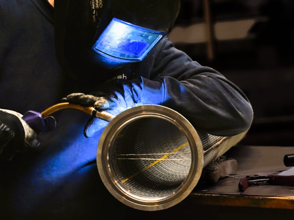 lassen aan metalen filterelementen